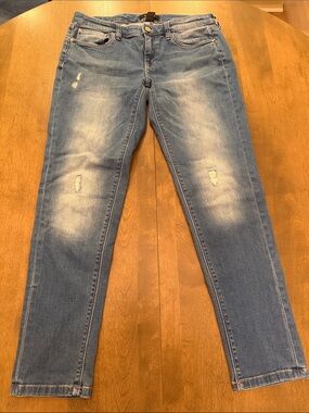 White House Black Market Light Blue Distressed Skinny Jeans